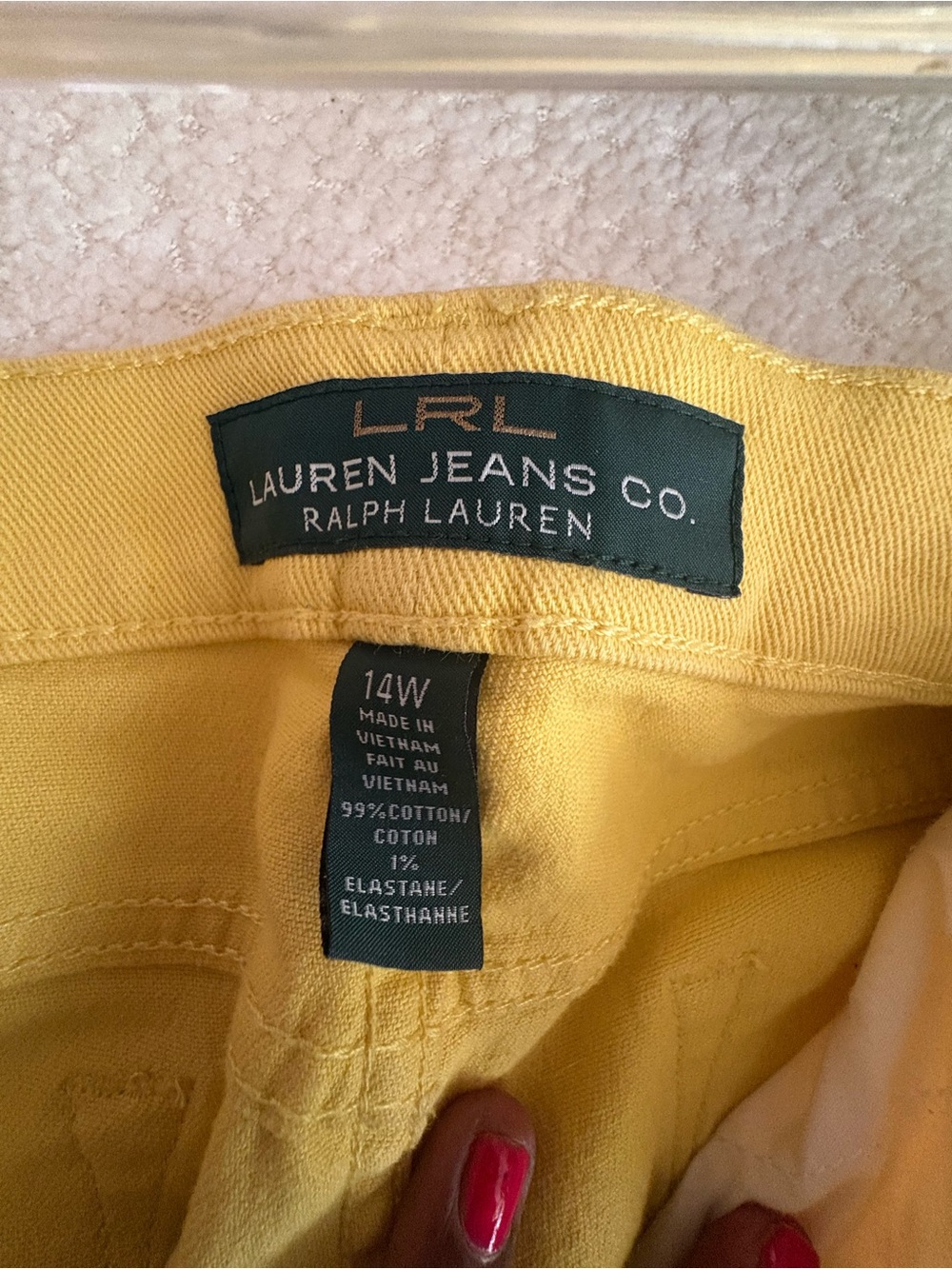 Ralph Lauren Yellow Bootcut Jeans